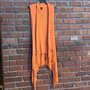 Long fringed vest